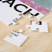 ブレアンビーチデヴォンヴィンテージ旅行ポスター ジグソーパズル (側面)