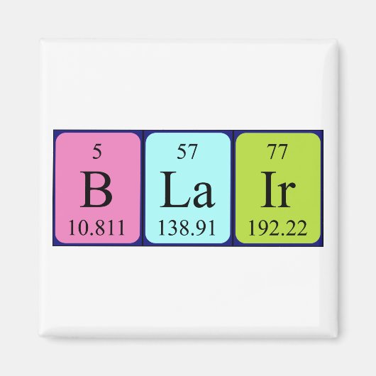 ブレア周期表名磁石 マグネット (正面)