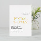 ブレア白黒モダンブライダルシャワー 箔招待状 (立ち正面)