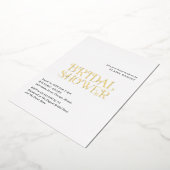 ブレア白黒モダンブライダルシャワー 箔招待状 (回転した状態)