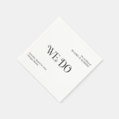 ブレア白黒モダン結婚ズ スタンダードカクテルナプキン (角)