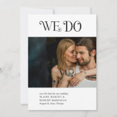 ブレア白黒モダン結婚ズ セーブザデート (正面)