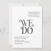 ブレア白黒モダン結婚ズ 招待状 (正面)