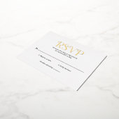 ブレア白黒モダン結婚ズ 箔招待状ポストカード (回転した状態)