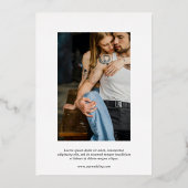 ブレア白黒モダン結婚ズ 箔招待状 (裏面)