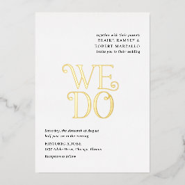 ブレア白黒モダン結婚ズ 箔招待状