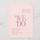 ブレア赤面ピモダンッ結婚クズ 招待状 (正面/裏面)