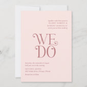 ブレア ブラッシュ ピンク モダン ウェディング 招待状 (正面)