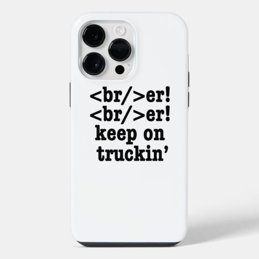 ブレイカー!保バー! on truckin' // HTMLコード iPhoneケース (裏面)