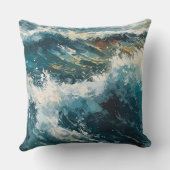 ブレイキングビーチ絵画波 クッション (裏面)