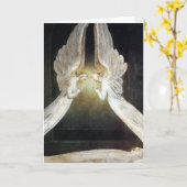 ブレイクのカードか招待状: キリストは天使によって守りました カード (黄色い花)