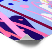 ブレイクアウトスター：抽象芸術アート ポスター (角)