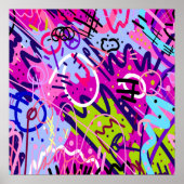 ブレイクアウトスター：抽象芸術アート ポスター (正面)