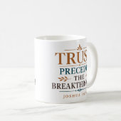ブレイクスルー前の信頼 クリスチャンの信仰 コーヒーマグカップ (正面右)