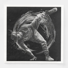 ブレイクダンスアーバンスタイルモノクロモーションアート