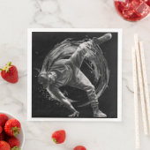 ブレイクダンスアーバンスタイルモノクロモーションアート (インサイチュ)