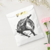 ブレイクダンスアーバンスタイルモノクロモーションアート フェイバーバッグ (封をした状態)