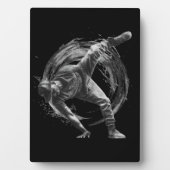 ブレイクダンスアーバンスタイルモノクロモーションアート フォトプラーク (正面)