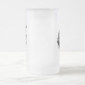 ブレイクダンスアーバンスタイルモノクロモーションアート フロストグラスビールジョッキ (中央)