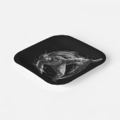 ブレイクダンスアーバンスタイルモノクロモーションアート ペーパープレート (傾斜あり)