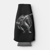 ブレイクダンスアーバンスタイルモノクロモーションアート ボトルクーラー (正面)