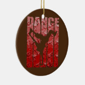 ブレイクダンスダンスレッドヒップホップグラフィティアート セラミックオーナメント (右)