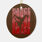 ブレイクダンスダンスレッドヒップホップグラフィティアート セラミックオーナメント (左)