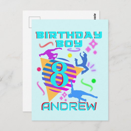ブレイクダンスヒップホップダンス誕生日ボーイマッチング ポストカード (正面/裏面)