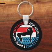 ブレイクダンスブレイクダンスヒップホップダンサーガール キーホルダー (正面)