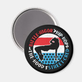 ブレイクダンスブレイクダンスヒップホップダンサーガール マグネット (正面/裏面)