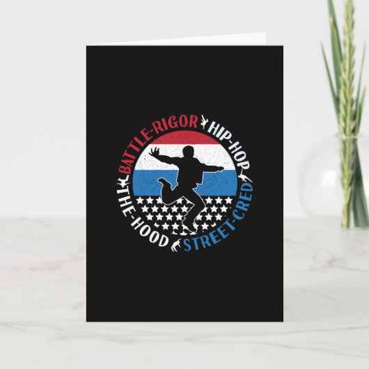 ブレイクダンスブレイクダンスヒップホップボーイ カード (正面)