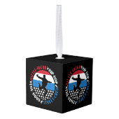 ブレイクダンスブレイクダンスヒップホップボーイ キューブオーナメント (裏面アングル)