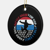 ブレイクダンスブレイクダンスヒップホップボーイ セラミックオーナメント (左)