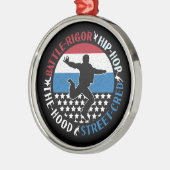 ブレイクダンスブレイクダンスヒップホップボーイ メタルオーナメント (左)