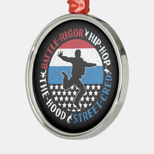 ブレイクダンスブレイクダンスヒップホップボーイ メタルオーナメント (左)