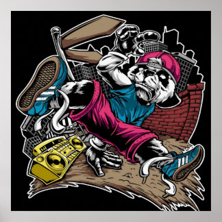 ブレイクダンス |かわいいパンダ ポスター