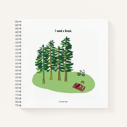 ブレイクノートの正方形が必要 ノートブック (正面)