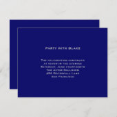 ブレイクブルーシルバーバー（ユダヤ教の）バル・ミツバー披露宴 招待状 (正面/裏面)