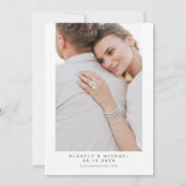 ブレイクリー ダスティーブルー ウォーターカラー ゴールド セーブ・ザ・デート 招待状 (裏面)