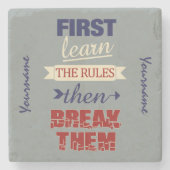 ブレイクルールカスタム石コースター ストーンコースター (正面)