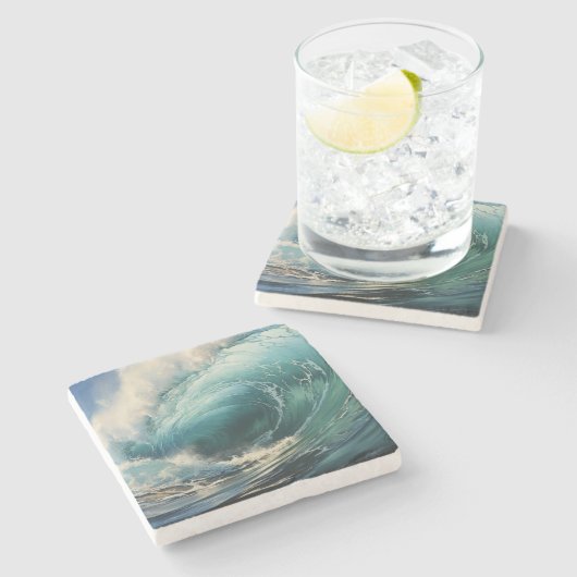 ブレイク絵画サーフ ストーンコースター (横)