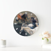 ブレイク遠くに – 野生の馬 ラージ壁時計 (ホーム)