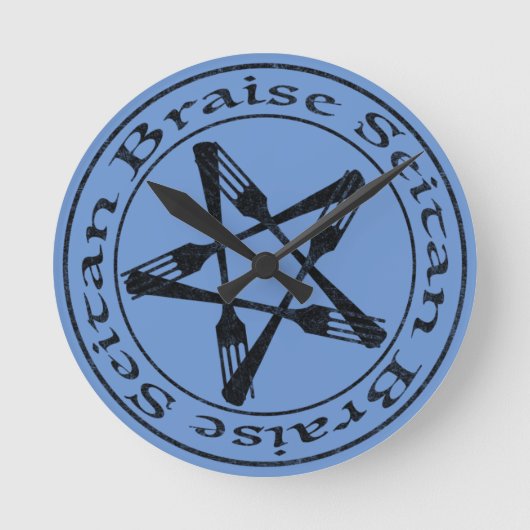 ブレイズセイタンビーガンペンタグラム（暗版） ラウンド壁時計 (正面)