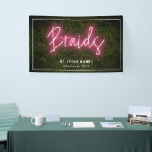 ブレイズネオンボックスウッドヘアサロン美容師  横断幕 (トレードショー)