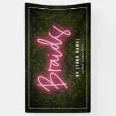 ブレイズネオンボックスウッドヘアサロン美容師  横断幕 (縦)