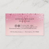 ブレイズバラ金ゴールド&ピンクモノグラム 名刺 (裏面)