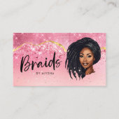 ブレイズバラ金ゴールド&ピンクモノグラム 名刺 (正面)