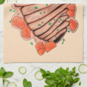 ブレイズビーフブリスケットユダヤ料理ホリデーフード キッチンタオル (折り畳み)