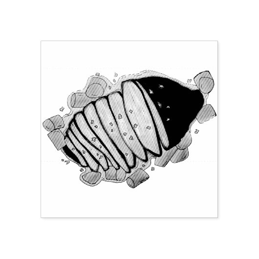 ブレイズビーフブリスケットユダヤ料理ホリデーフード ラバースタンプ (インプリント)