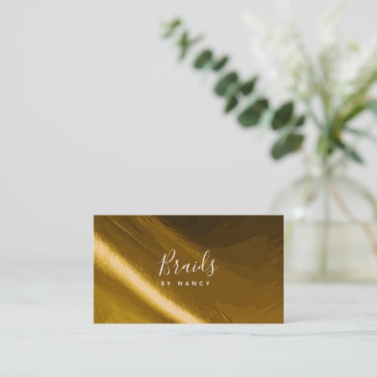 ブレイズフェイク金ゴールド箔 名刺 (スタンド正面)